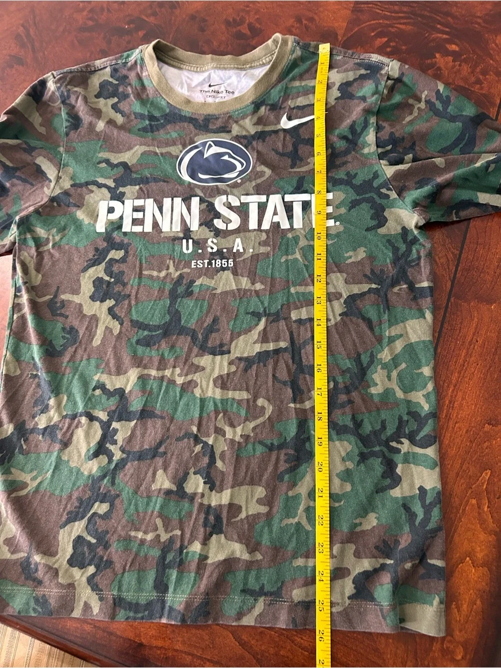 Penn State The Nike Tee Long Sleeve Shirt Mens S Camo Dri-Fit Flag USA